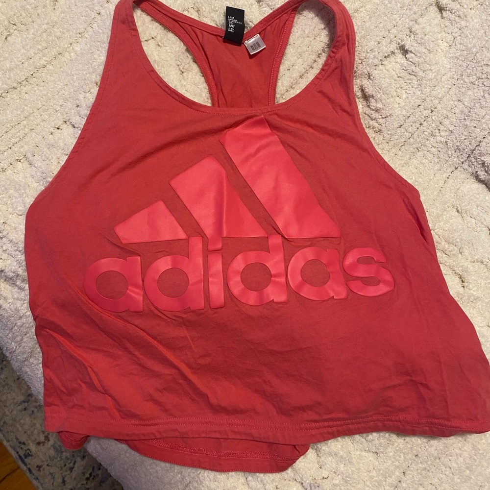 ADIDAS | coral athletic crop top size M